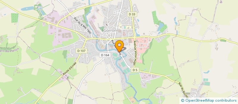 localisation de l'entreprise LES CHEMINEES DU BOCAGE à GORRON