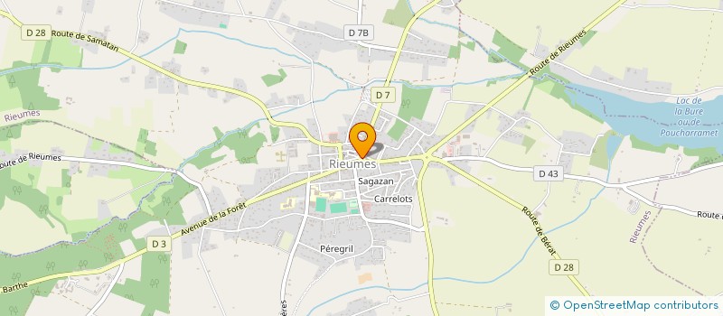 localisation de l'entreprise LES CHEMINS BUISSONNIERS  RIEUMES