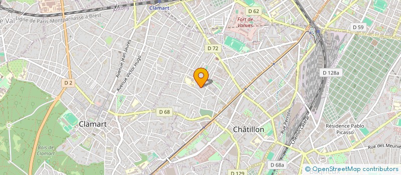 localisation de l'entreprise LES CHEMINS CREATIFS  CHATILLON