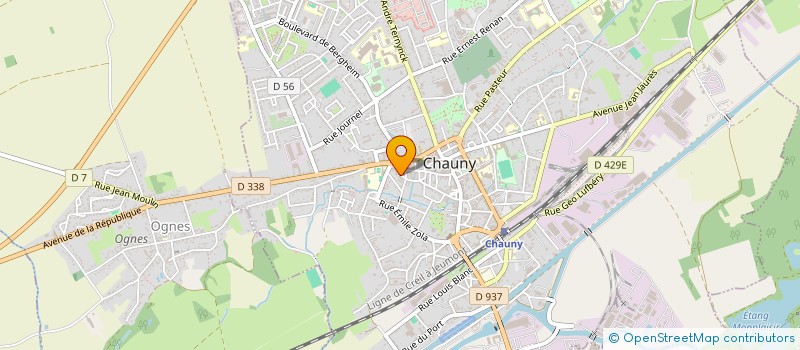 localisation de l'entreprise LES CHEMINS DE LA DANSE à CHAUNY