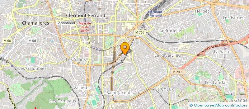 localisation de l'entreprise LES CHEMINS DE LA LIBERTE  CLERMONT-FERRAND