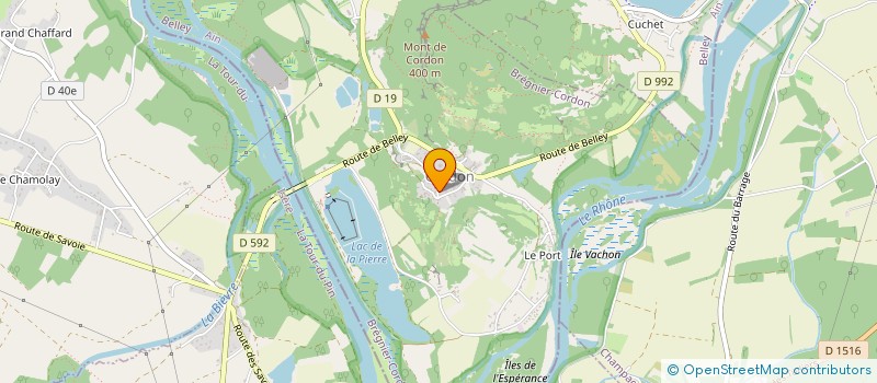 localisation de l'entreprise LES CHEMINS DE LAINE à BREGNIER-CORDON