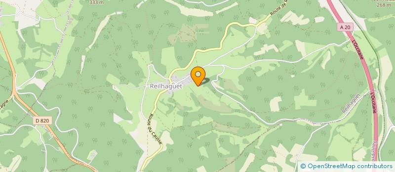 localisation de l'entreprise LES CHEMINS DE REILHAGUET  REILHAGUET