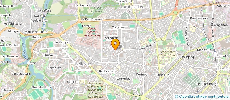 localisation de l'entreprise LES CHEMINS DE TRAVERSES GRAND OUEST à BREST