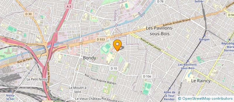localisation de l'entreprise LES CHEMINS DU COEUR à BONDY