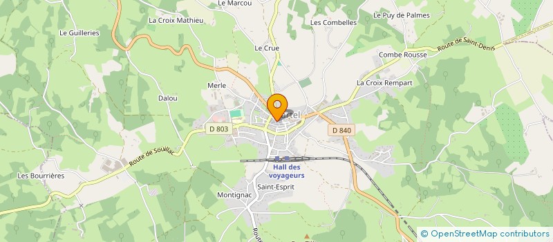 localisation de l'entreprise LES CHEMINS PEDESTRES DE MARTEL  MARTEL