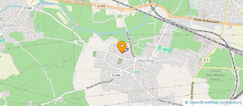 localisation de l'entreprise LES CHEMINS QUI MONTENT  MANDUEL