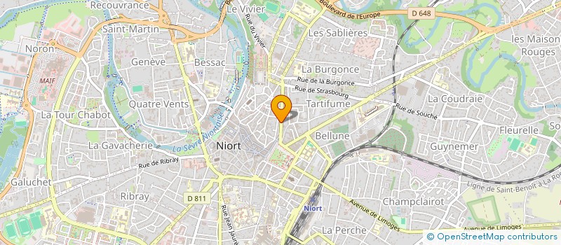 localisation de l'entreprise LES CHEMINS VERTS  NIORT