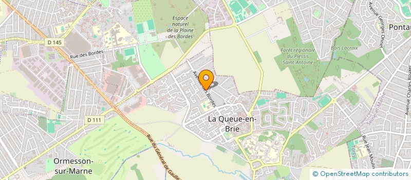 localisation de l'entreprise LES CHENES  LA QUEUE-EN-BRIE