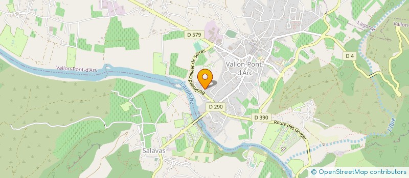 localisation de l'entreprise LES CHENES à VALLON-PONT-D'ARC