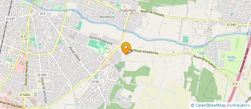 localisation de l'entreprise LES CHENES à MONTELIMAR