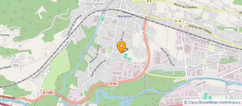 localisation de l'entreprise LES CHENES  MARIGNIER