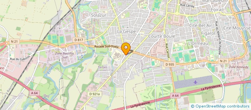 localisation de l'entreprise LES CHENES  TARBES