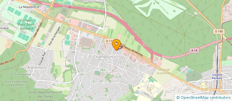 localisation de l'entreprise LES CHENES  CHAMBOURCY