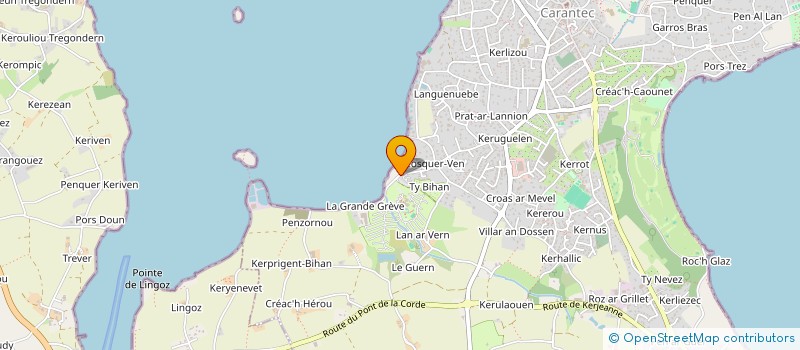 localisation de l'entreprise LES CHENES  CARANTEC