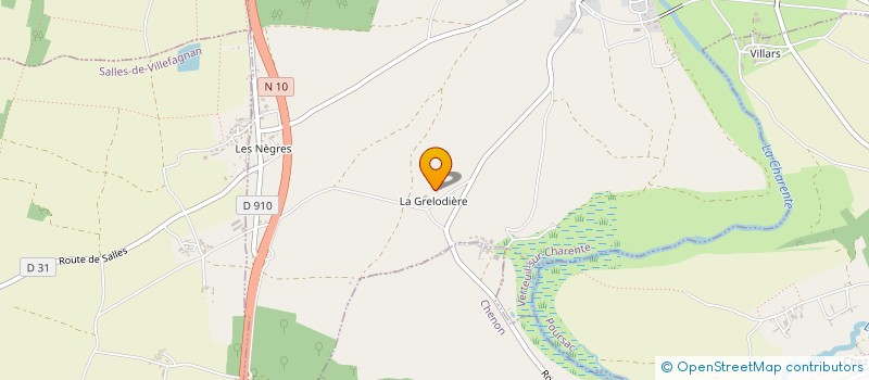localisation de l'entreprise LES CHENES à VERTEUIL-SUR-CHARENTE
