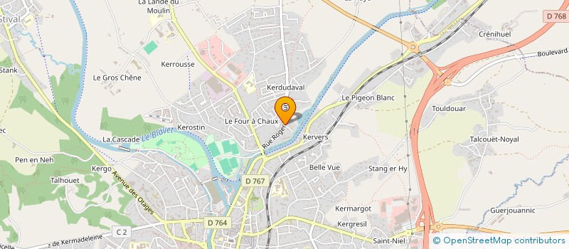 localisation de l'entreprise LES CHENES  PONTIVY