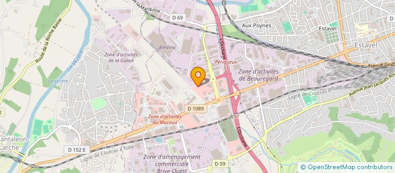 localisation de l'entreprise LES CHENES  BRIVE-LA-GAILLARDE