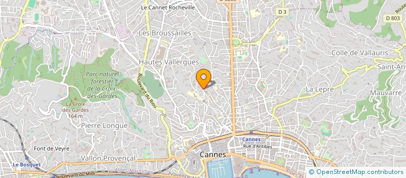 localisation de l'entreprise LES CHENES à CANNES
