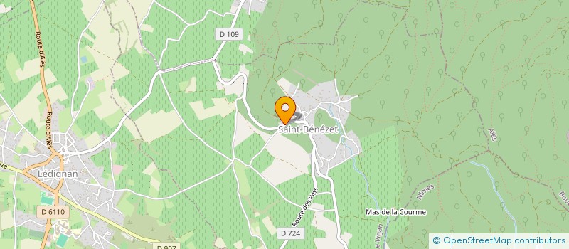 localisation de l'entreprise LES CHENES BLANCS DE MW  SAINT-BENEZET