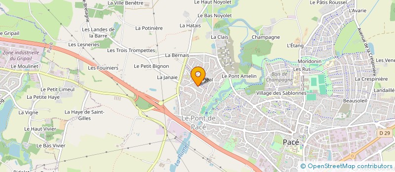 localisation de l'entreprise LES CHENES DE VERGEAL à PACE