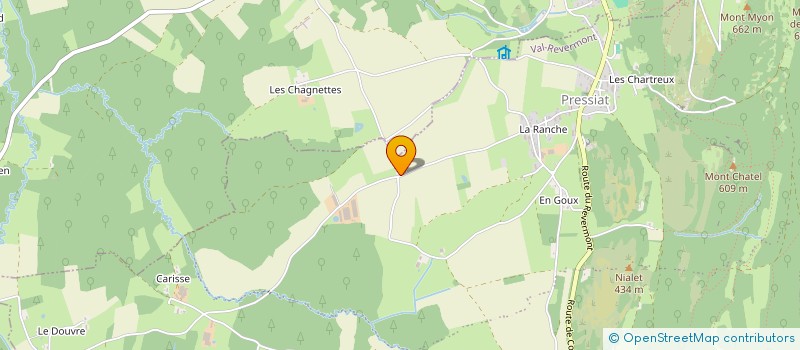 localisation de l'entreprise LES CHENES DU REVERMONT  VAL-REVERMONT