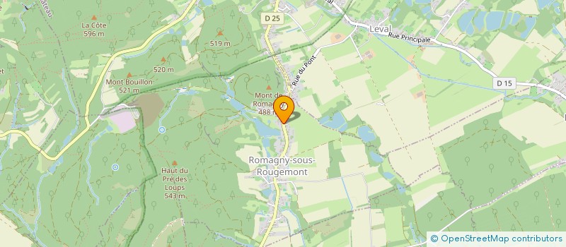 localisation de l'entreprise LES CHENES ROUGES  ROMAGNY-SOUS-ROUGEMONT