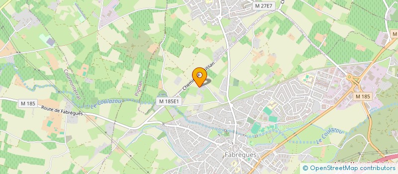 localisation de l'entreprise LES CHENES VERTS  FABREGUES