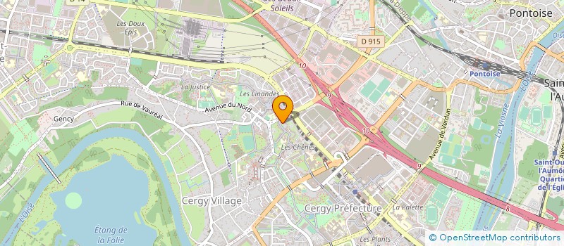 localisation de l'entreprise LES CHENES VIDEO DE CERGY à CERGY