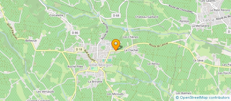 localisation de l'entreprise LES CHENES VILLIE MORGON  VILLIE-MORGON