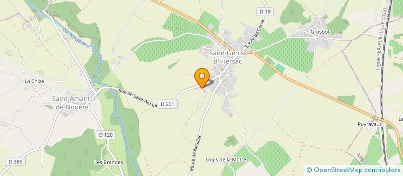 localisation de l'entreprise LES CHENEVIERES à SAINT-GENIS-D'HIERSAC