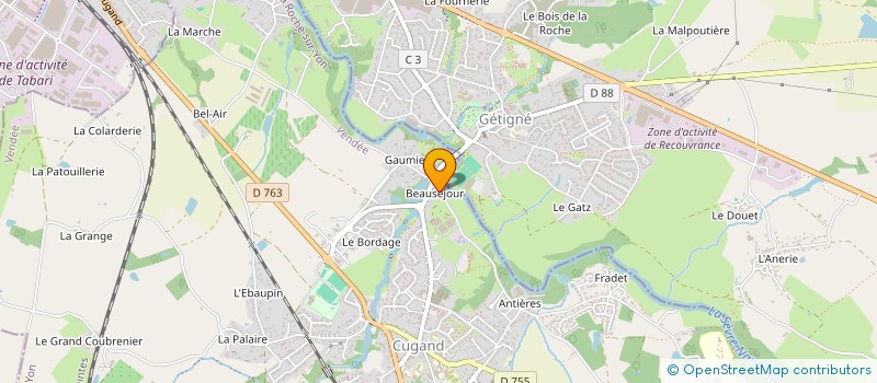 localisation de l'entreprise LES CHERCHEURS  D ARTS  CUGAND