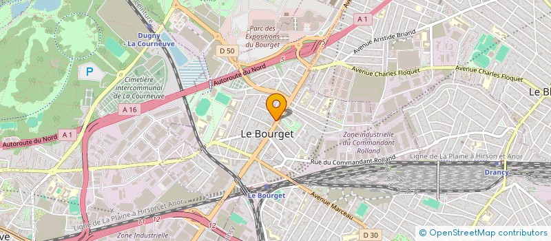 localisation de l'entreprise LES CHEROKEES à LE BOURGET