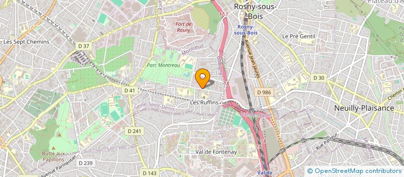 localisation de l'entreprise LES CHERUBINS à MONTREUIL