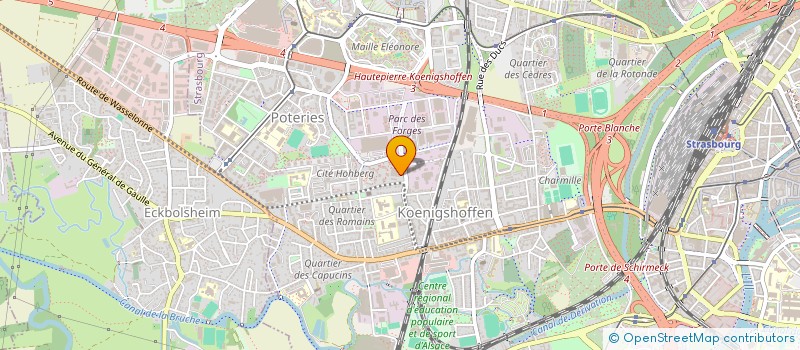 localisation de l'entreprise LES CHERUBINS DE KOENIGSHOFFEN à STRASBOURG