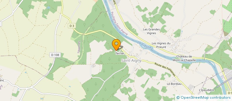 localisation de l'entreprise LES CHEVALETS DU TERRIER à SAINT-AIGNY