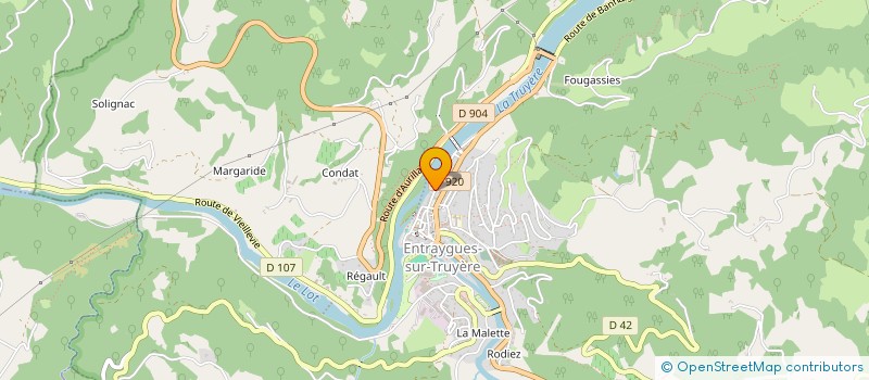 localisation de l'entreprise LES CHEVALIERS DE LA BEDISSE  ENTRAYGUES-SUR-TRUYERE