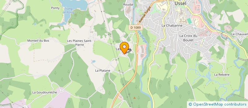 localisation de l'entreprise LES CHEVALIERS DE VENTADOUR  USSEL