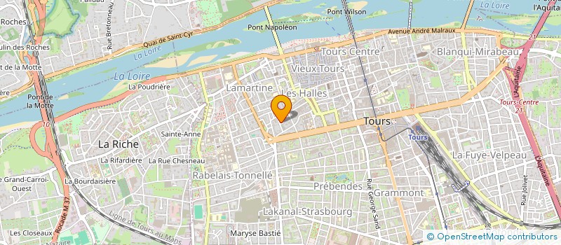 localisation de l'entreprise LES CHEVALIERS GAMBETTES à TOURS