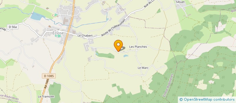 localisation de l'entreprise LES CHEVAUX D'ECLOSE SARL  ECLOSE-BADINIERES