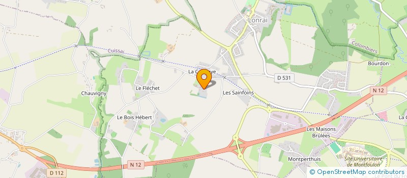 localisation de l'entreprise LES CHEVAUX DE L'ORANGERIE à LONRAI