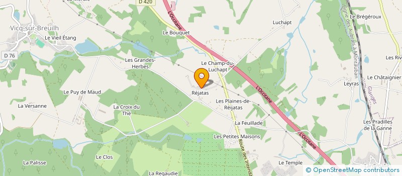 localisation de l'entreprise LES CHEVAUX DE  MONTCONTOUR  VICQ-SUR-BREUILH