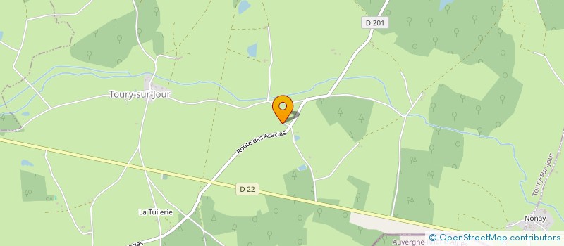 localisation de l'entreprise LES CHEVAUX DE TOURY  TOURY-SUR-JOUR