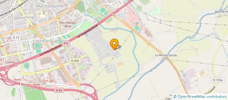 localisation de l'entreprise LES CHEVAUX DU BOIS DU ROZIER VILLE DE MANDUEL  NIMES