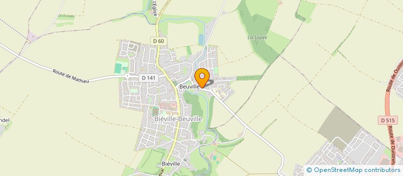 localisation de l'entreprise LES CHEVAUX DU DAN  BIEVILLE BEUVILLE