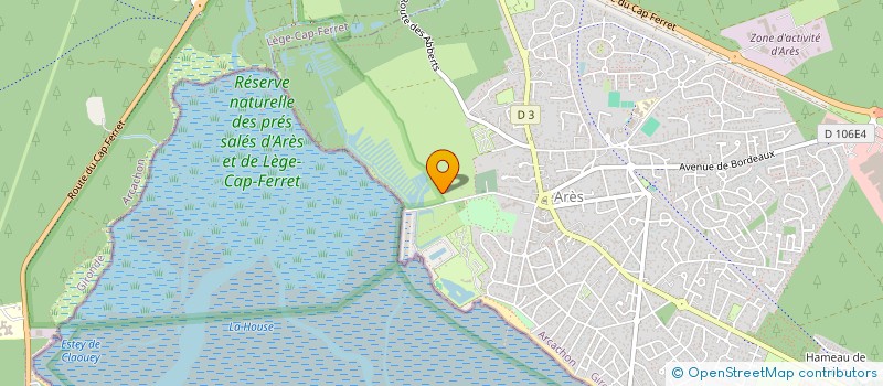 localisation de l'entreprise LES CHEVAUX DU LITTORAL  ARES