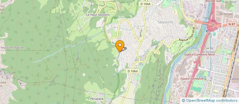 localisation de l'entreprise LES CHEVAUX DU VENT à SEYSSINS