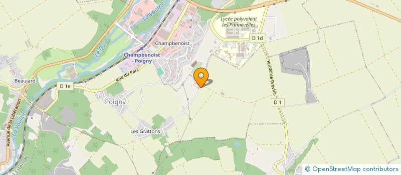 localisation de l'entreprise LES CHEVAUX ET PONEYS DU PAYS PROVINOIS  POIGNY