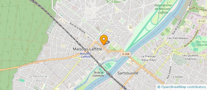 localisation de l'entreprise LES CHEVAUX GUERISSEURS DE L'HOMME à MAISONS-LAFFITTE