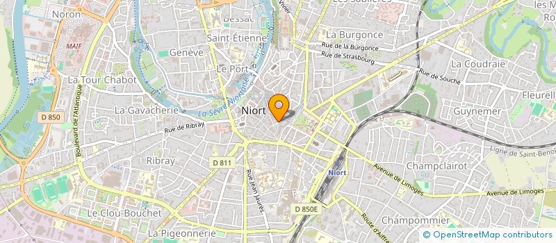 localisation de l'entreprise LES CHEVEUX EN QUATRE à NIORT